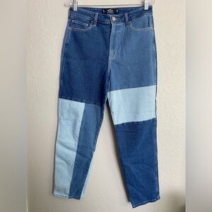 Hollister Ultra High-Rise Mom Jeans Vintage Patchwork Stretch Size 9L W29 L29